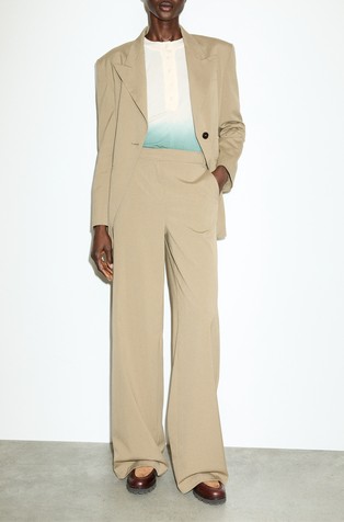 Wide-leg tailored trousers