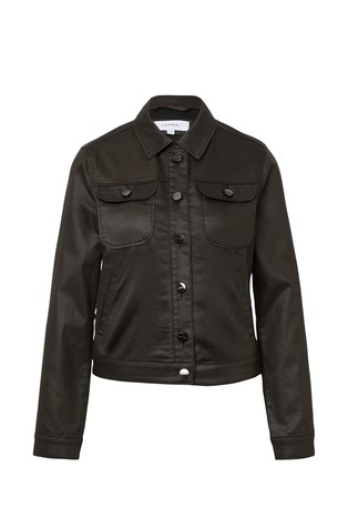 Slim fit povoskana denim jakna