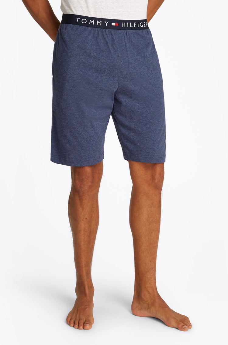 TOMMY HILFIGER Spodnji del pižame z logo pasom Modra - Dark Blue 