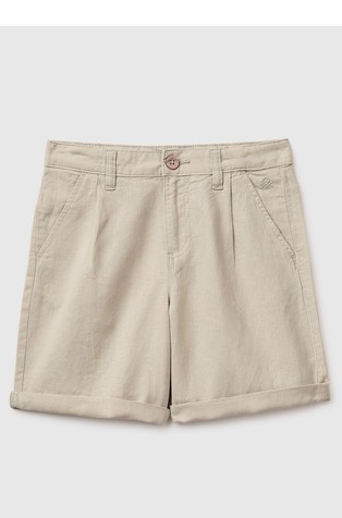 Kratke hlače iz mešanice lana