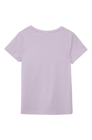 S.OLIVER Loose fit majica s svetlečim potiskom Škrlatna - Violet 2