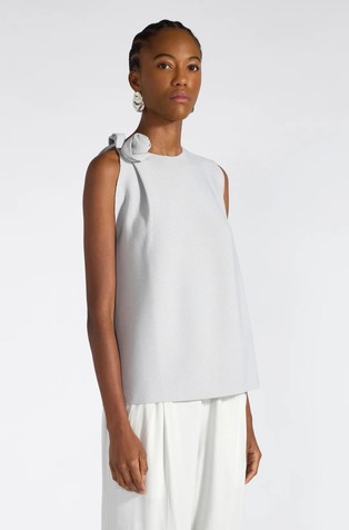 Viscose-blend knit sleeveless top