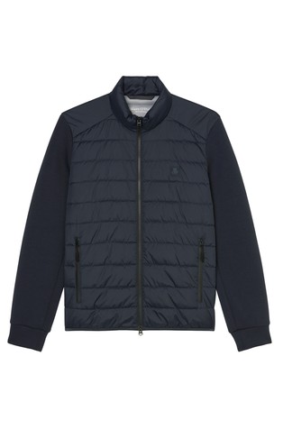 MARC O'POLO Quilted jacket regular with soft scuba sleeves Dark Navy 4