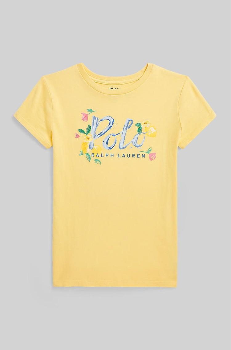 RALPH LAUREN Logo Cotton Jersey Tee Banana Peel 