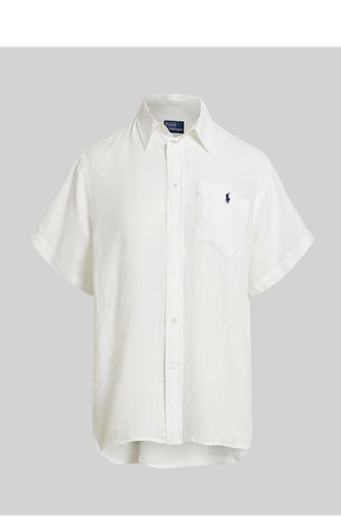 Oversize fit Linen Short-sleeve Shirt