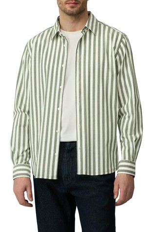 Regular fit striped long sleeve shirt made of cotton