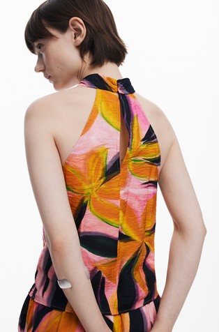 DESIGUAL Crossed flowers Blouse Multi 2