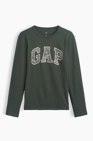 Gap logo majica z dolgimi rokavi s potiskom za dečke