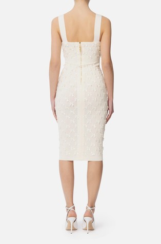 ELISABETTA FRANCHI Sleeveless dress with bows Butter 2