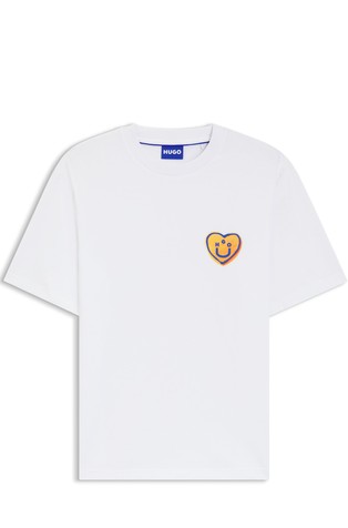 Bombažna majica s kratkimi rokavi in logotipom v srčku