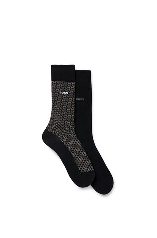 Two-pack of regular length socks in cotton blend