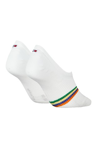 TOMMY HILFIGER 2-pack stripe footie socks White 2