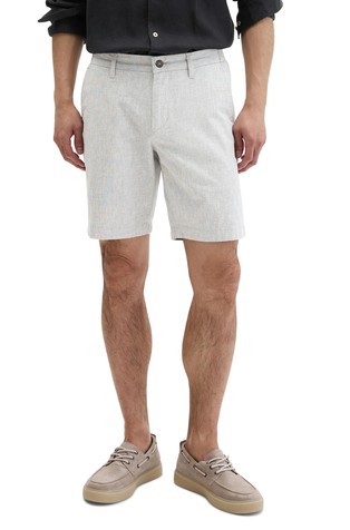 Slim fit kratke hlače iz organskega bombaža in lana