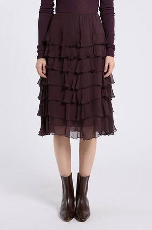 Monochrome midi krilo z naborki