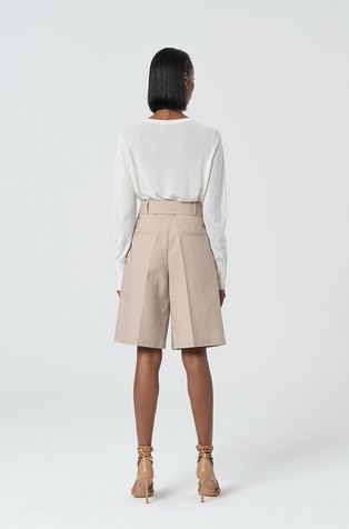 FRACOMINA Bermuda pant made in cotton Beige 2