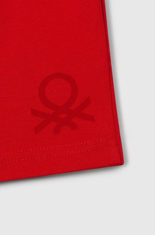 BENETTON Kratke hlače iz jersey tkanine Rdeča - Red 3