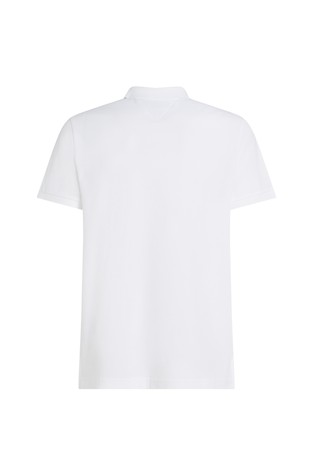 TOMMY HILFIGER Polo majica s kontrastnim vezenim monogramom Bela - White 6
