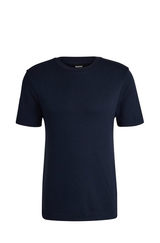 Regular-fit T-shirt in stretch interlock fabric