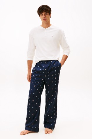 Bombažna pižama z dolgimi rokavi