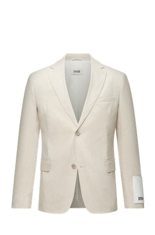 Single-breasted jacket in linen blend