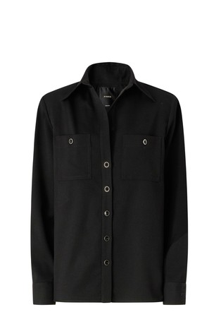 Relaxed fit srajčna jakna iz mešanice z viskozo