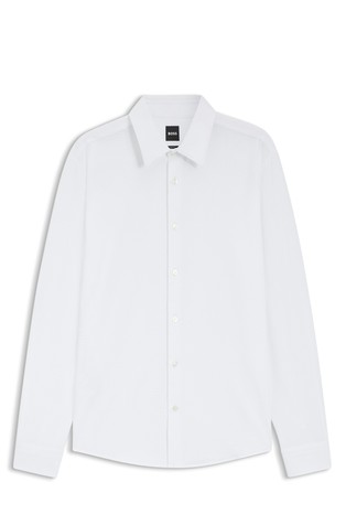 Slim fit srajca iz performance-stretch teksturirane tkanine