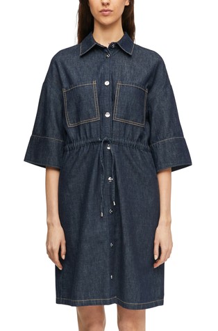 Lahka denim obleka s 3/4 rokavi