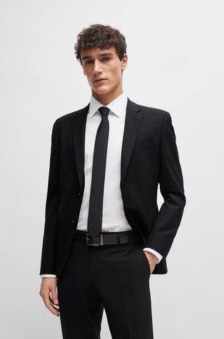 HUGO BOSS Tie in pure-silk jacquard Black 4