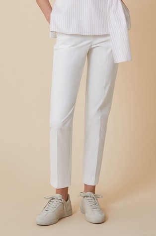 Slim-fit stretch cotton trousers