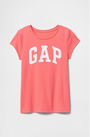 GAP Gap logo majica s kratkimi rokavi za deklice Roza - Fresh Coral 4