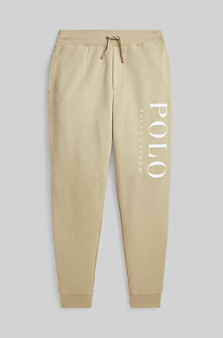 RALPH LAUREN Logo Spa trenirka s frotirano notranjostjo Bež - Beige 