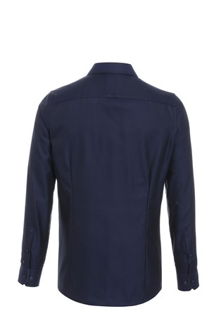 PURE H.TICO Slim fit City srajca z dolgimi rokavi Modra - Dark Blue 2