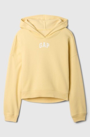 GAP Relaxed Gap Mini-Logo Cropped Hoodie New Chamois 5