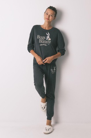Looney Tunes bombažna pižama z dolgimi rokavi