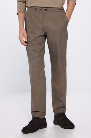 Slim fit chino hlače z mikro vzorcem