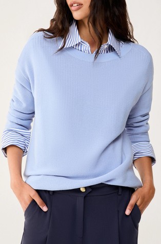 Oversized fit pleten volnen pulover