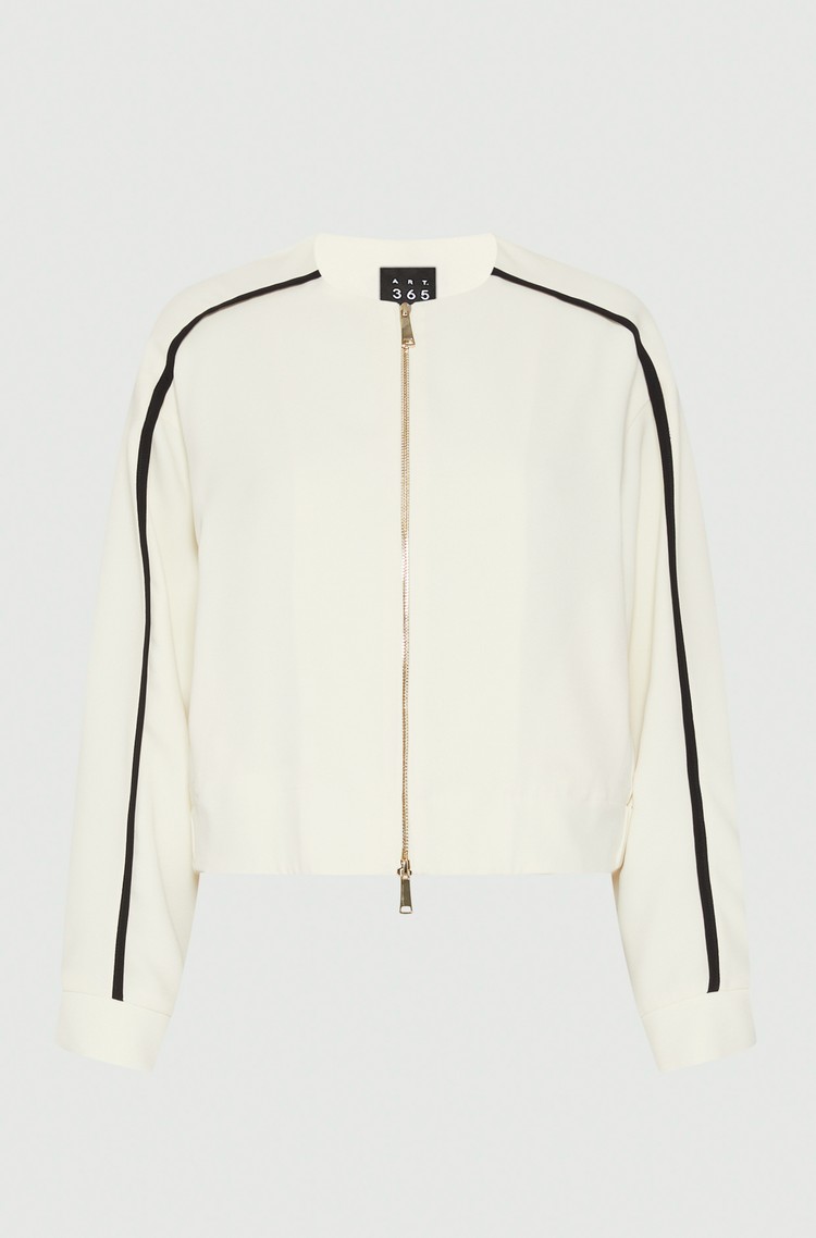 MARELLA Art. 365 bomber jakna iz envers satena Bela - Wool White 