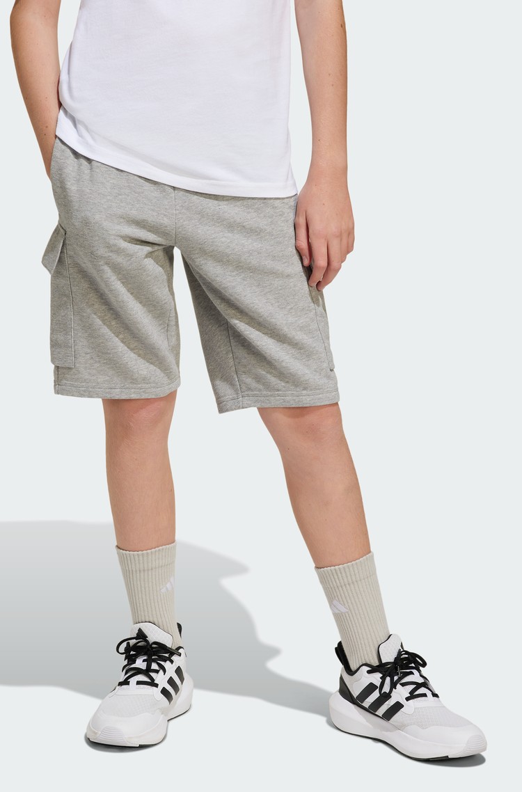 ADIDAS Essentials cargo kratke hlače Siva - Medium Grey Heather / Black 