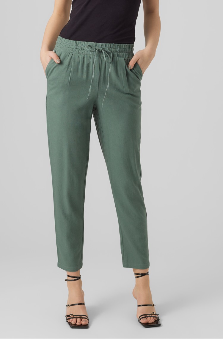 VERO MODA VMJESMILO Trousers with elasticated waistband Laurel Wreath 