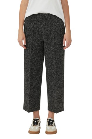 Culottes in a melange look with and elastic waistband