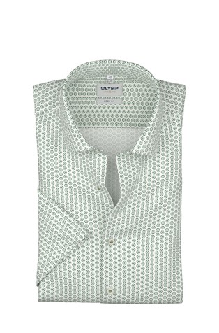 Level Five 24/Seven body fit vzorčasta srajca s kratkimi rokavi