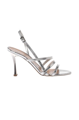 Metallic-leather sandals