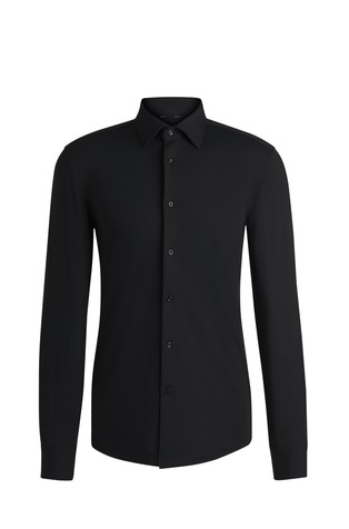 Slim fit srajca iz strukturirane performance jersey tkanine
