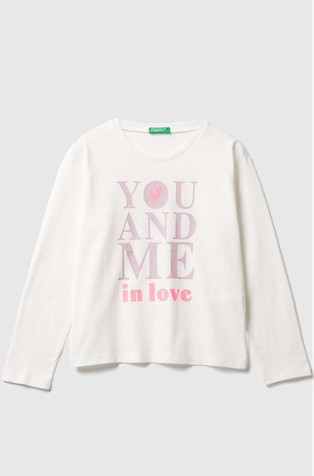 Majica z dolgimi rokavi in potiskom