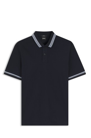 Slim fit polo majica iz merceriziranega bombaža