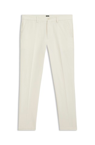 Slim-fit trousers in cotton-blend twill
