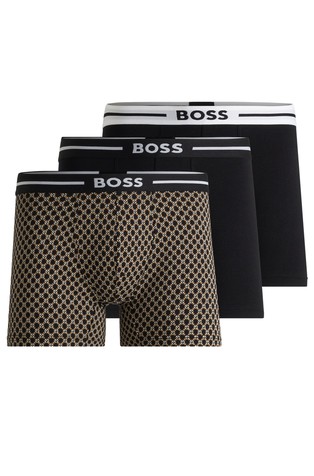 Paket 3 bombažnih boksaric z logo pasom