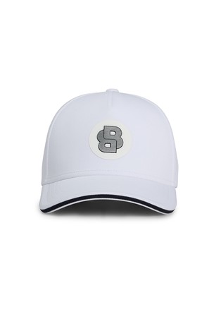 Cotton-blend cap with Double B monogram patch