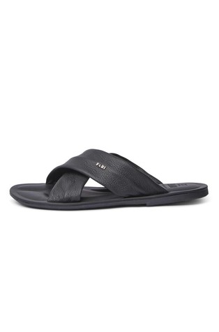 Leather slippers