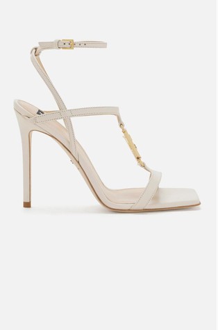 Usnjeni sandali z logo detajlem